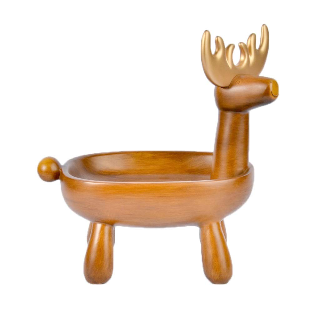 YANRUI Large Resin Deer Sculpture - Shoe Cabinet Key Storage Box for Living Room & Entryway Decor - Elegant Home Decoration for Modern & Rustic Interiors