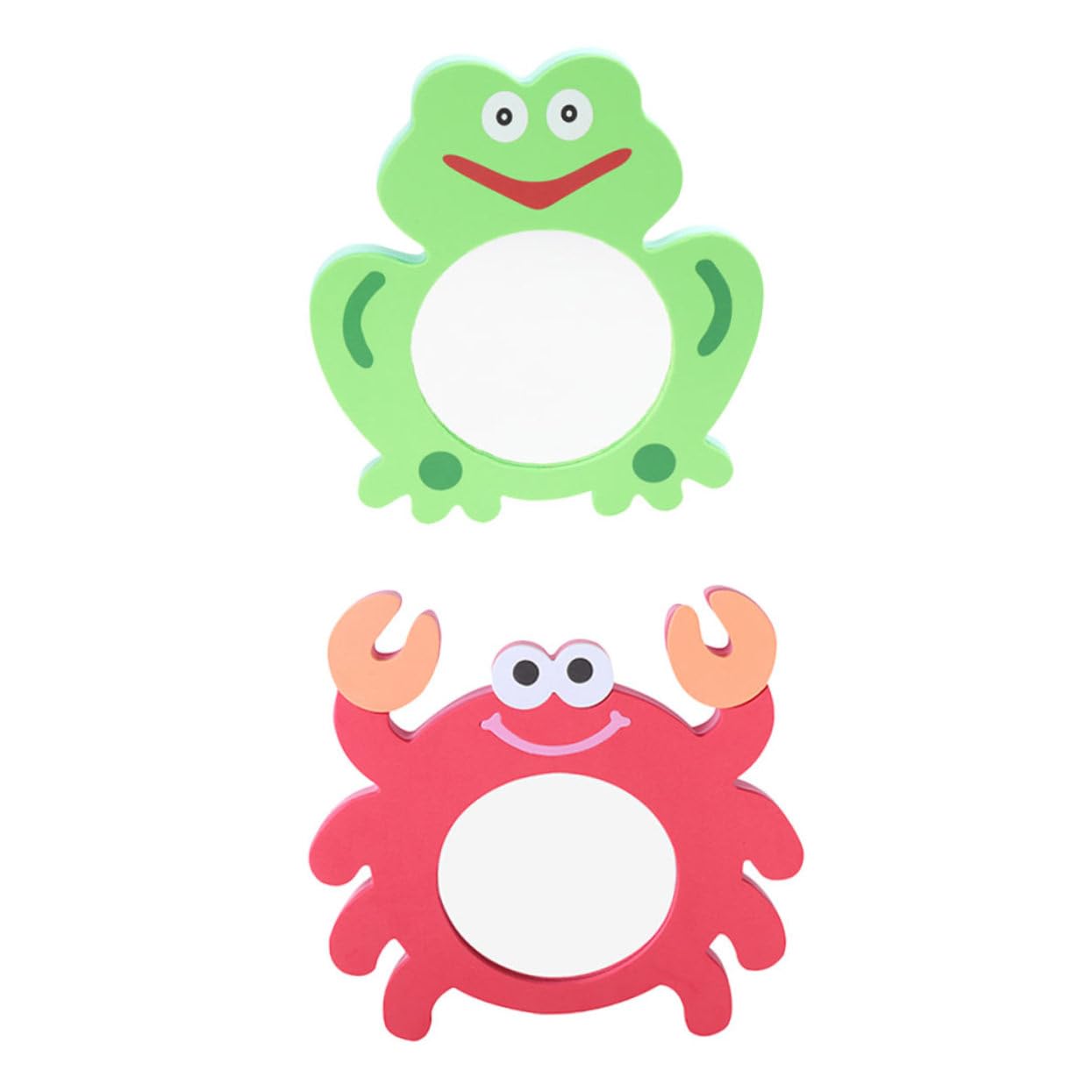 HEMOTON 20-Piece EVA Cartoon Baby Mirror Toys - Safe Bath Toys for Infants, Crab-Shaped Waterproof Mirror for Sensory Play (Perfect for Bathtime Fun & Early Childhood Development)