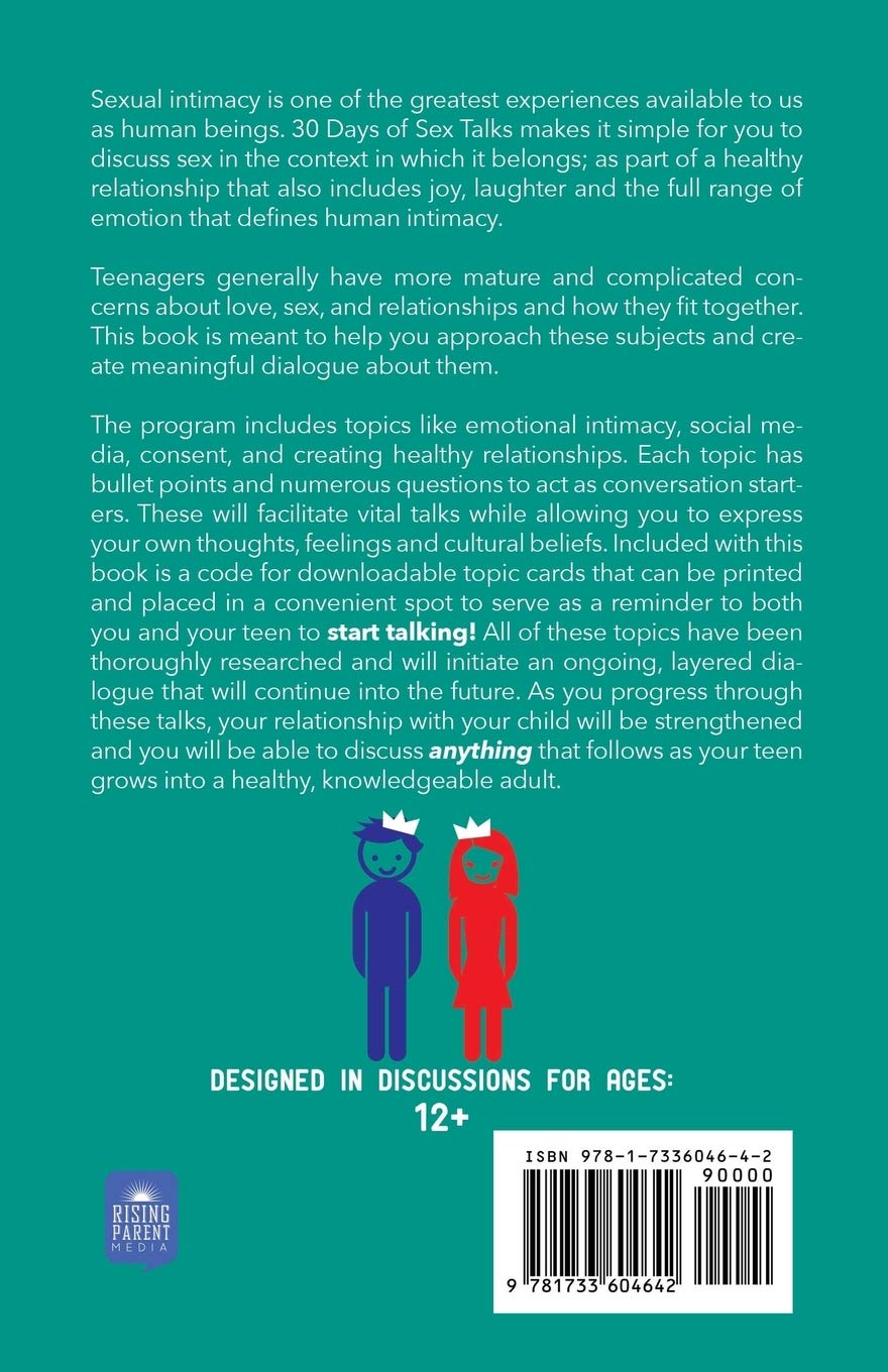 30 Days of Sex Talks for Teens Ages 12+: Comprehensive Guide to Sexual Intimacy Education | Parent-Child Communication & Healthy Relationship Building