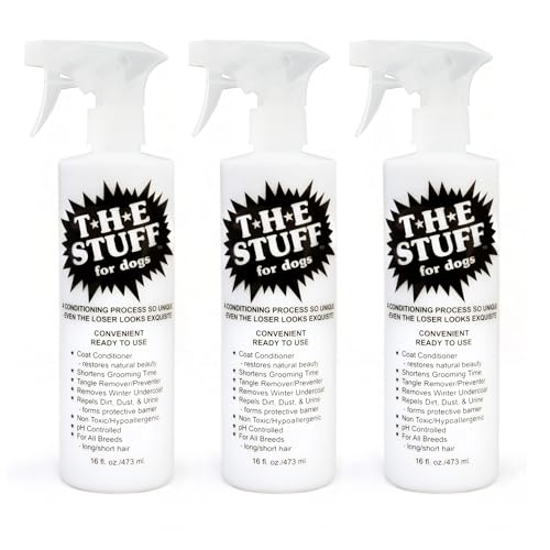 Pack of 3 - The Stuff 16Oz Leave-In Conditioner & Detangler for Curly, Wavy & Straight Hair - Hydrating & Frizz Control for Daily Hair Care