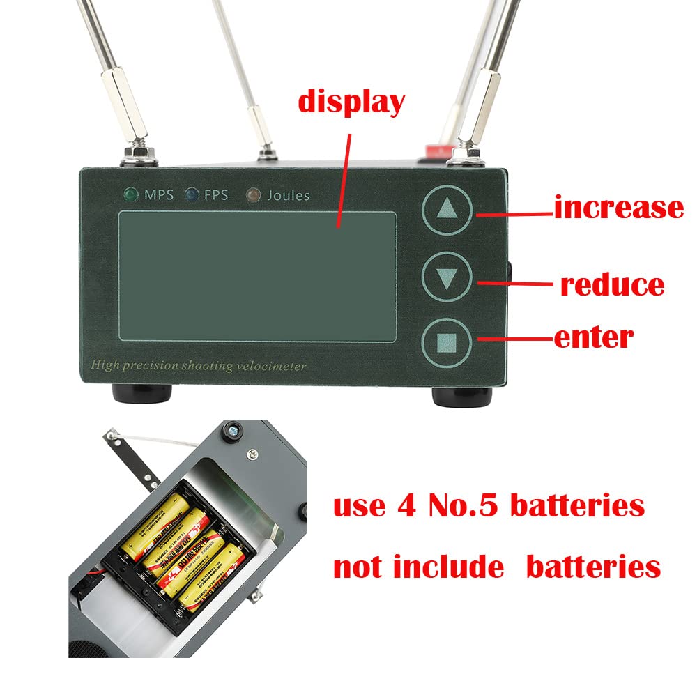 Ballistic Precision Chronograph - High Accuracy Bullet & Bow Velocity Tester with FPS/MPS Readings - Perfect for Shooting Ranges, Archery Practice & Slingshot Speed Measurement