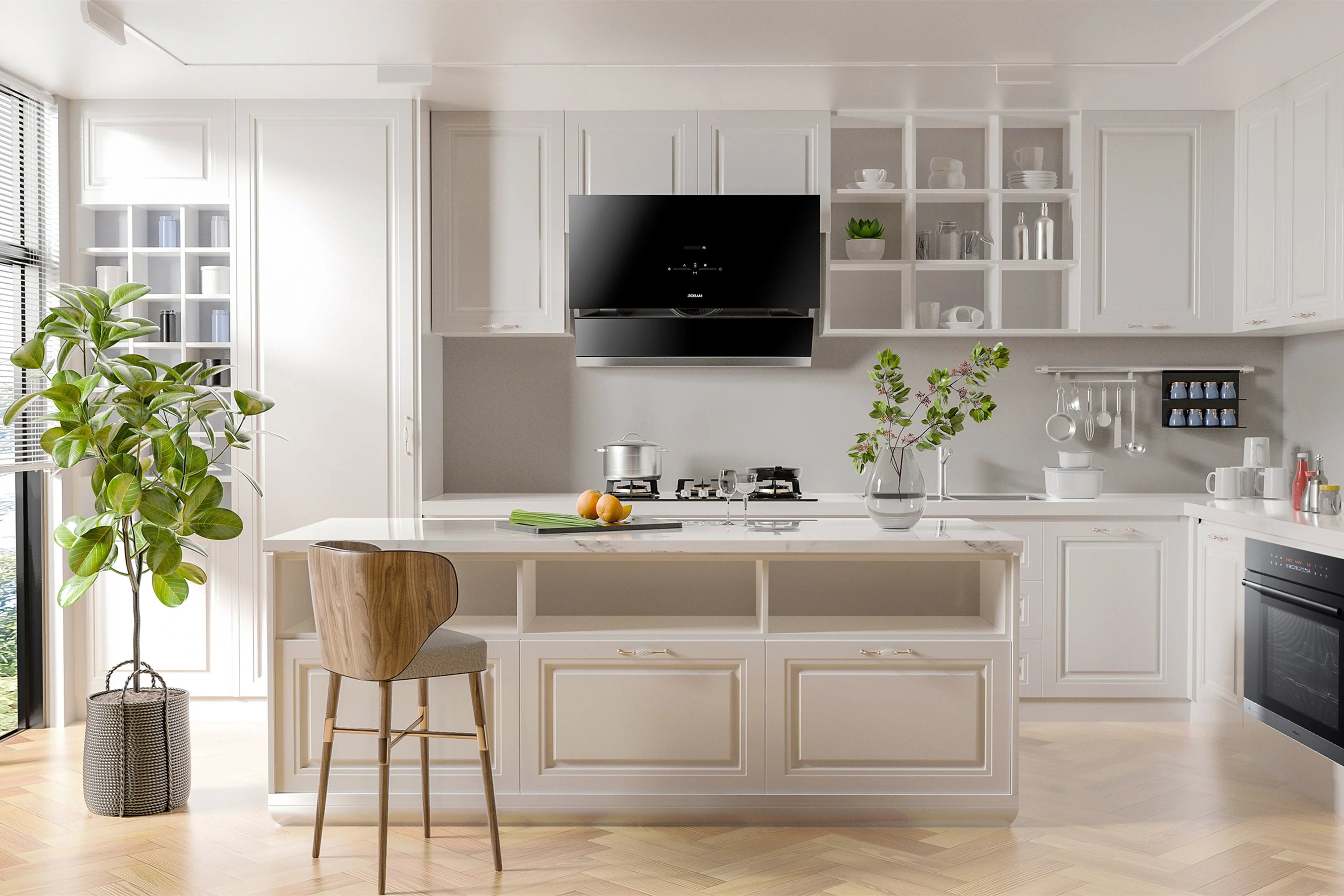 ROBAM A678S 36 Inch Max Series Under Cabinet Range Hood with Touchless Control - Powerful Kitchen Ventilation for Smoke & Odor Removal - Perfect for Modern Home Cooking & Open Concept Kitchens