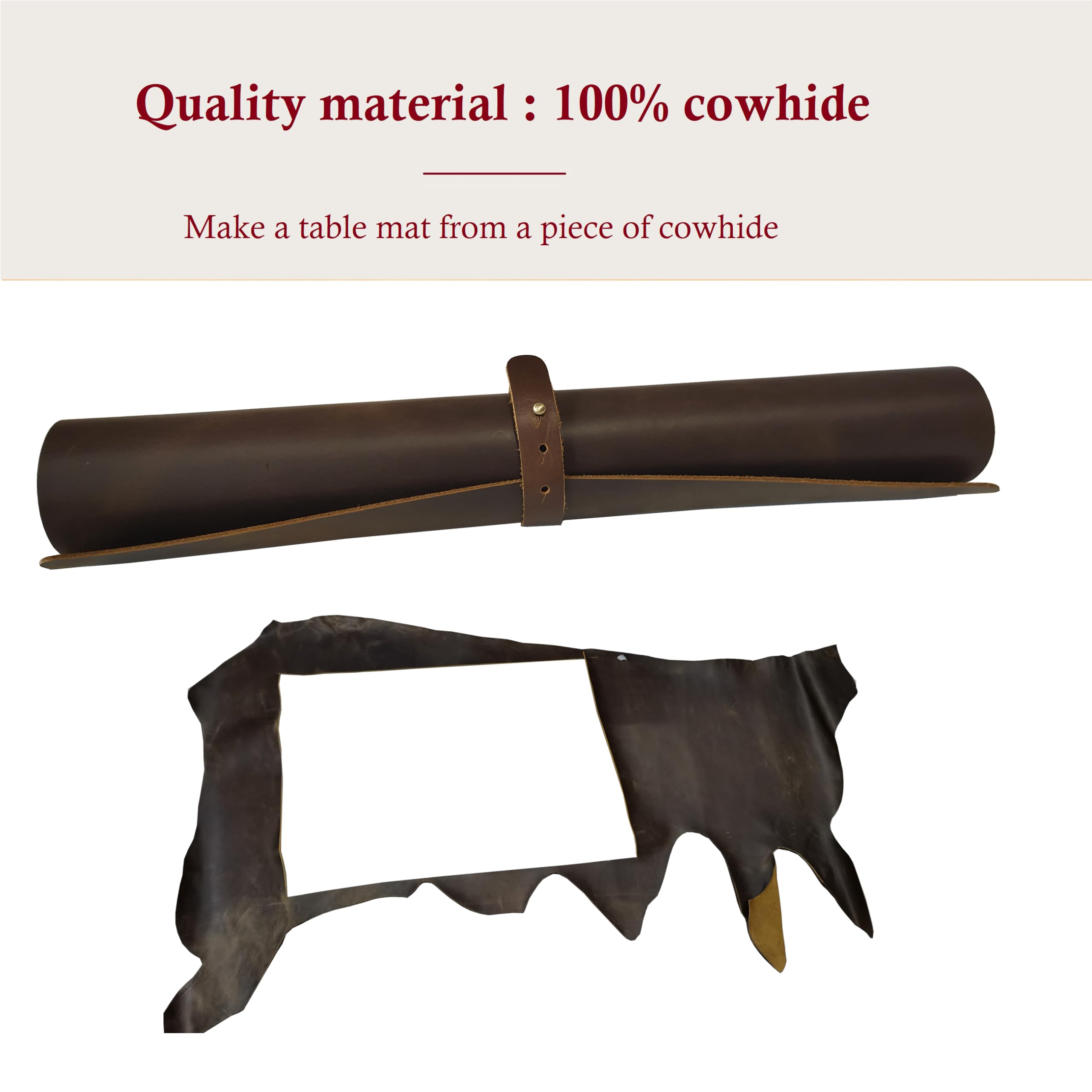 Premium Genuine Leather Desk Pad Protector - 36