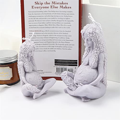Premium Silicone Molds for Candle Making & Soap Crafting - Goddess Mother Earth Female Body Shape Silicone Molds for DIY Scented Candles, Soap Making Supplies (Large Size) - Perfect for Home Decor, Spa Gifts, and Relaxation Therapy