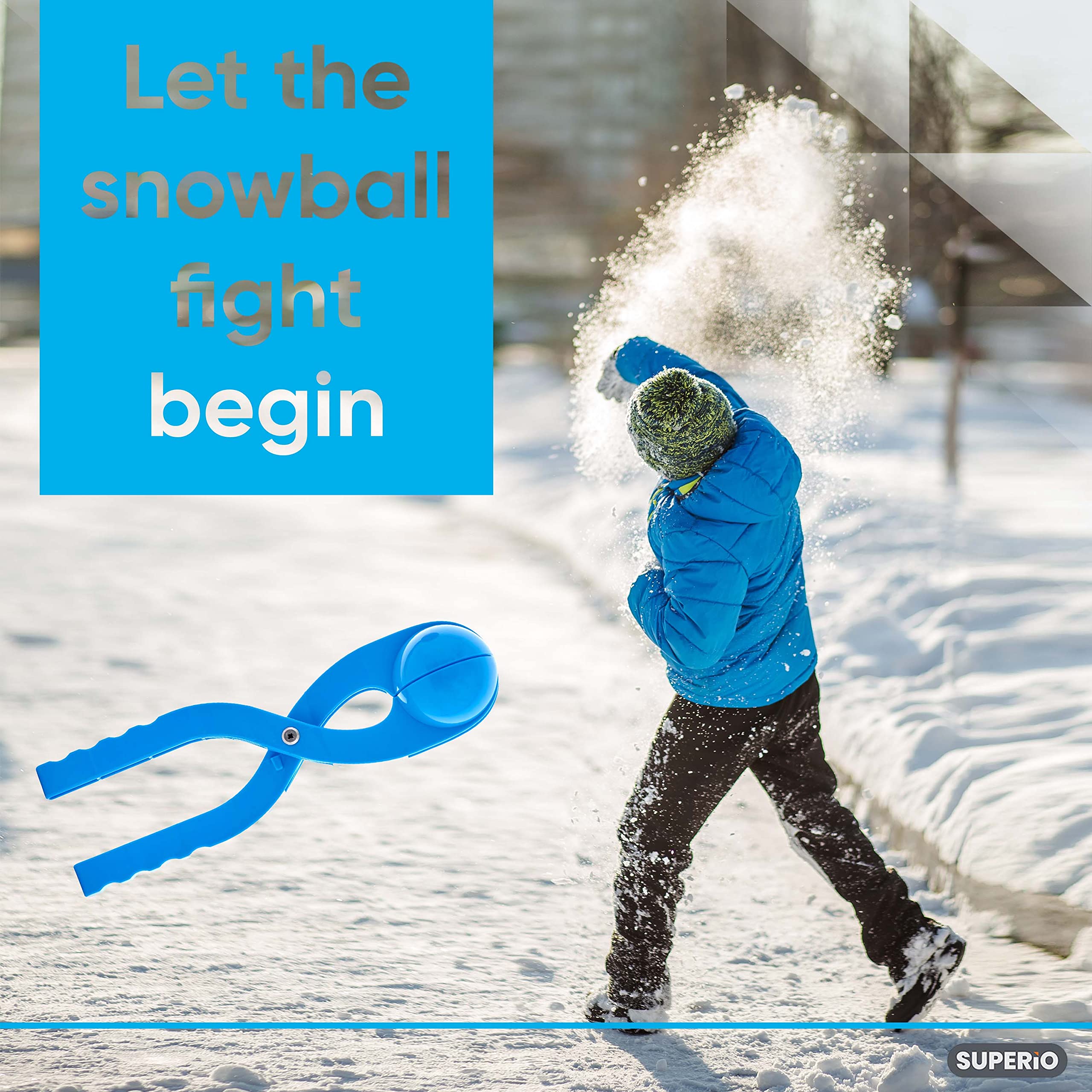 Superio Snowball Maker - Fun Snow Toys for Kids, Easy Snow Ball Shaper for Outdoor Winter Sports & Snowball Fights | Perfect for Backyard Play & Family Winter Activities