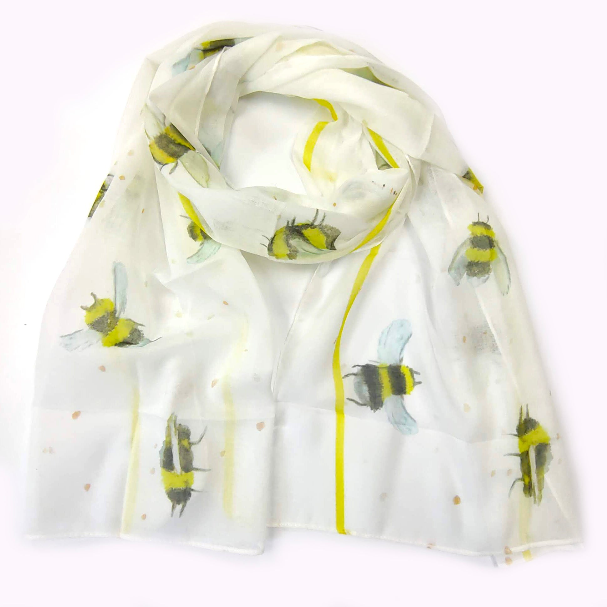 Limited Edition Bee Print Scarf - Soft Fashion Accessory for Women, Spring & Fall Style, Gift Idea - Perfect for Outdoor Activities, Travel, and Casual Wear