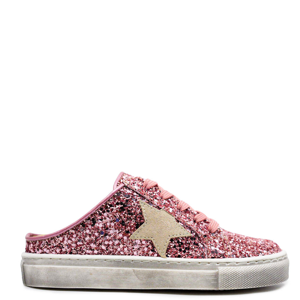 Blublonc Glitter Sneaker Mule - Women's Fashion Slip-On Shoes with Sparkle | Perfect for Casual Wear, Parties & Everyday Outfits
