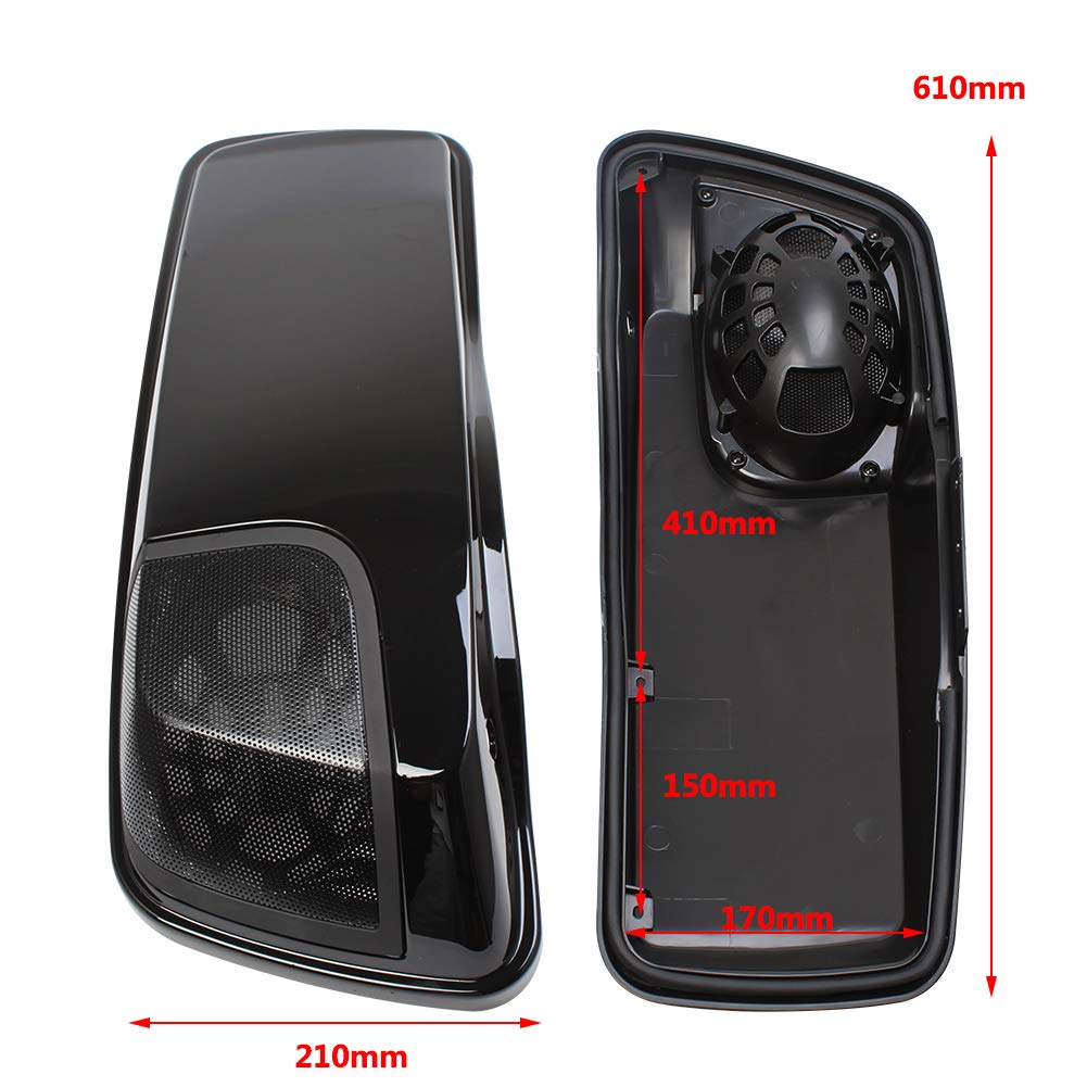 5x7 Saddlebag Speaker Lids for Harley Davidson Touring Road King Electra Street Glide 2014-2019 - Replacement Speaker Covers for Motorcycle Audio Upgrade - Perfect for Long Rides & Custom Bike Builds