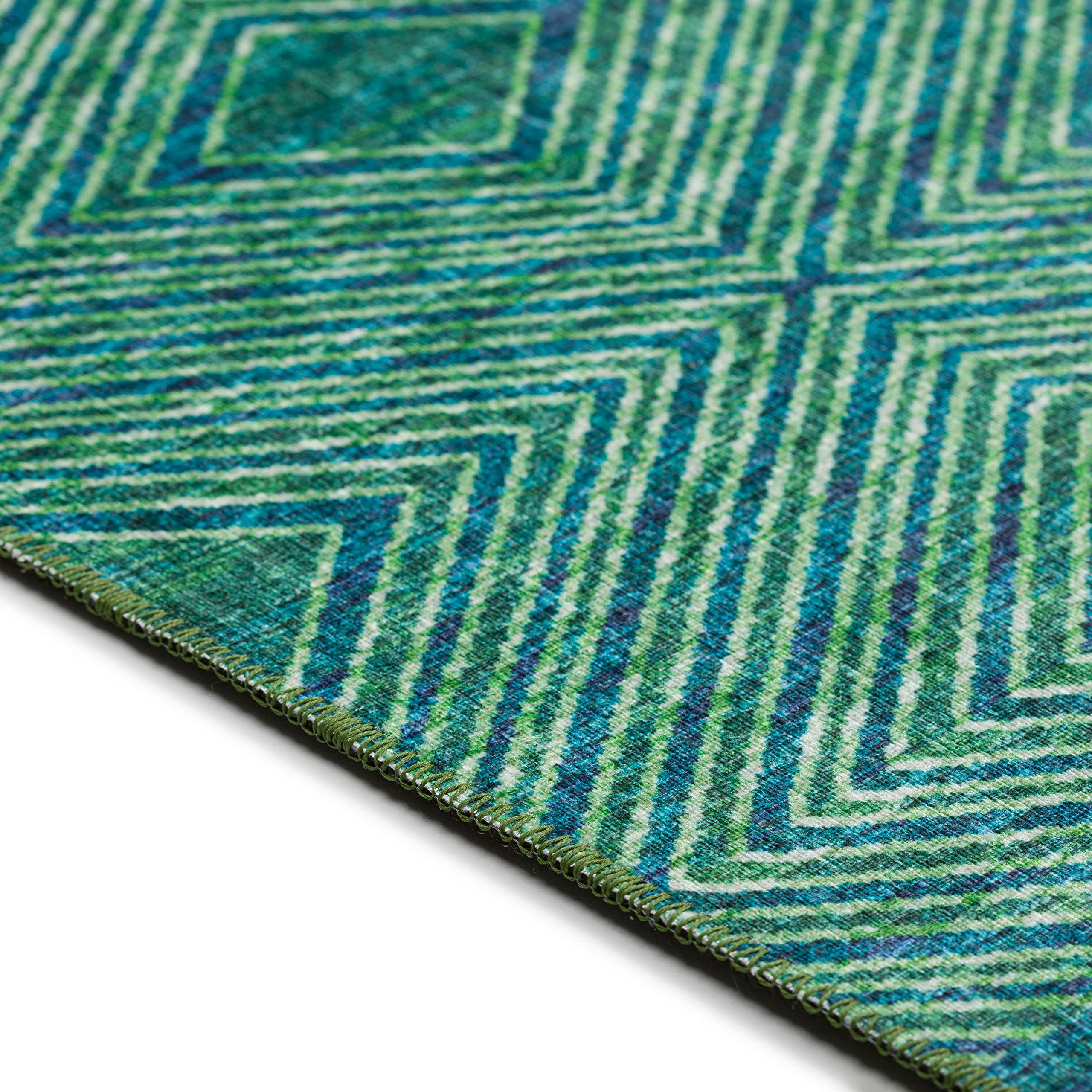 Addison Rugs Yuma AYU31 Green 8' x 8' Area Rug - Perfect for Living Room, Bedroom & Home Decor