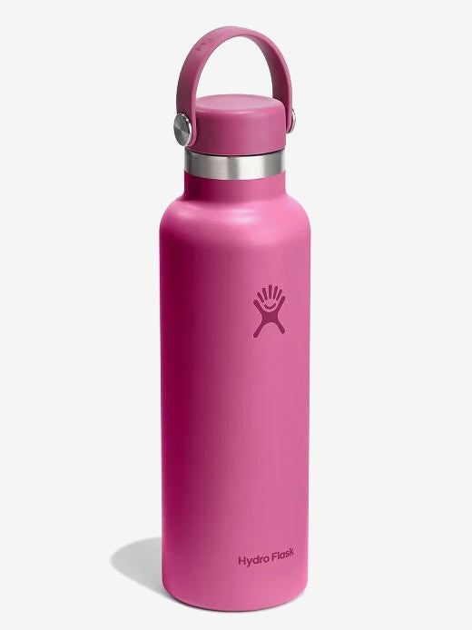 Hydro Flask 21oz Standard Mouth Water Bottle with Flex Cap - Insulated Stainless Steel Vacuum Flask for Hot & Cold Drinks - Perfect for Hiking, Gym, Work & Outdoor Adventures (Reef Blue)