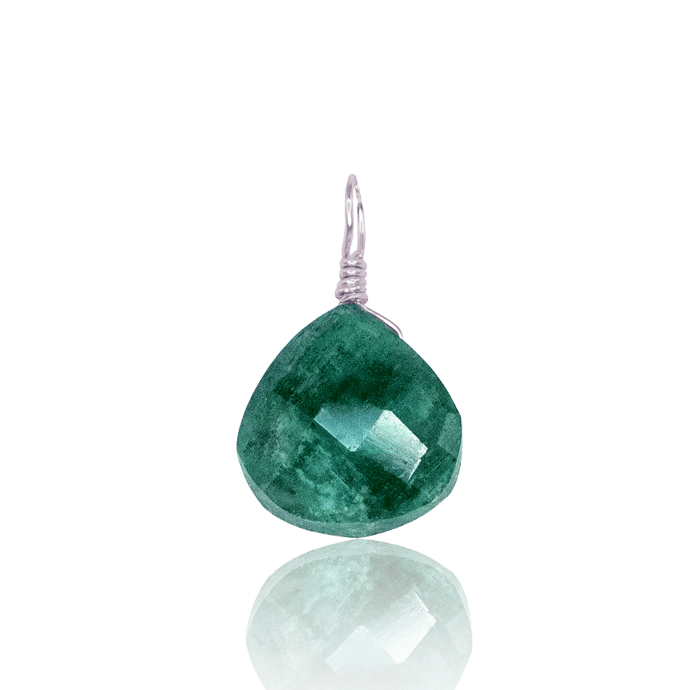 Tiny Emerald Teardrop Gemstone Pendant Necklace - Genuine Green Gem Jewelry for Women - Perfect for Everyday Wear, Gift Giving & Special Occasions