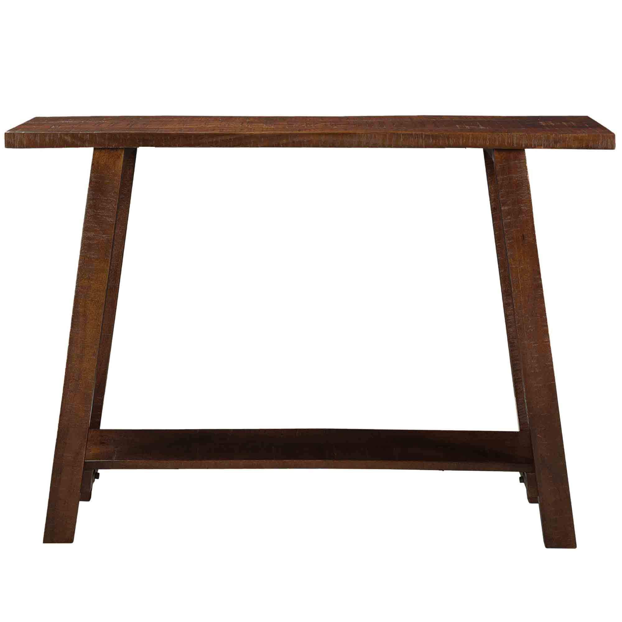 Solid Wood Console Table with Storage - Walnut Finish for Sofa, Hallway & Entryway - Perfect for Organizing Keys, Mail & Decor