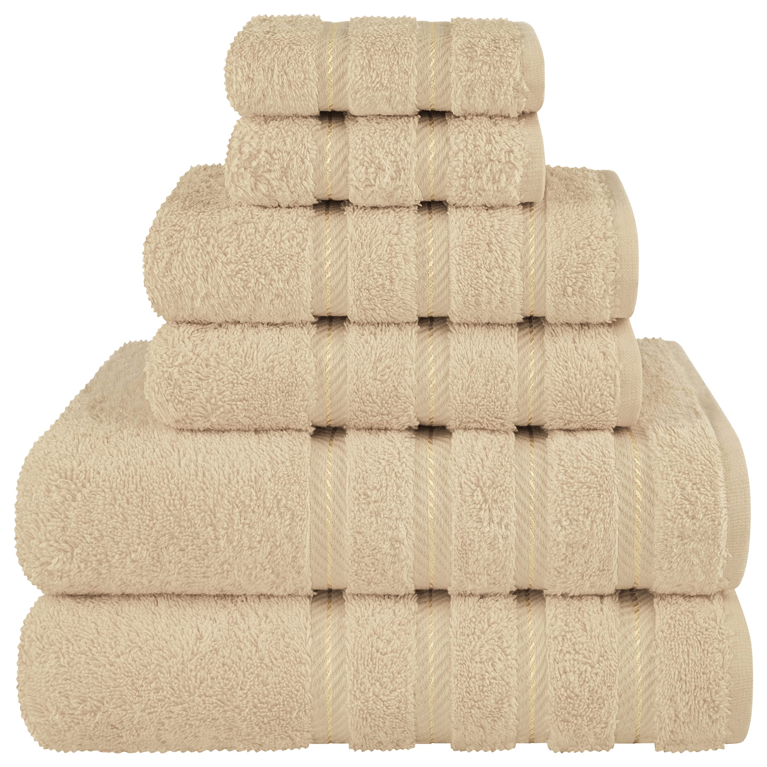 Premium 6-Piece Soft Linen Towel Set with 4 Bath & 4 Hand Towels - Luxury Bathroom Essentials for Spa, Hotel & Home Use - Ultra Absorbent & Quick Dry