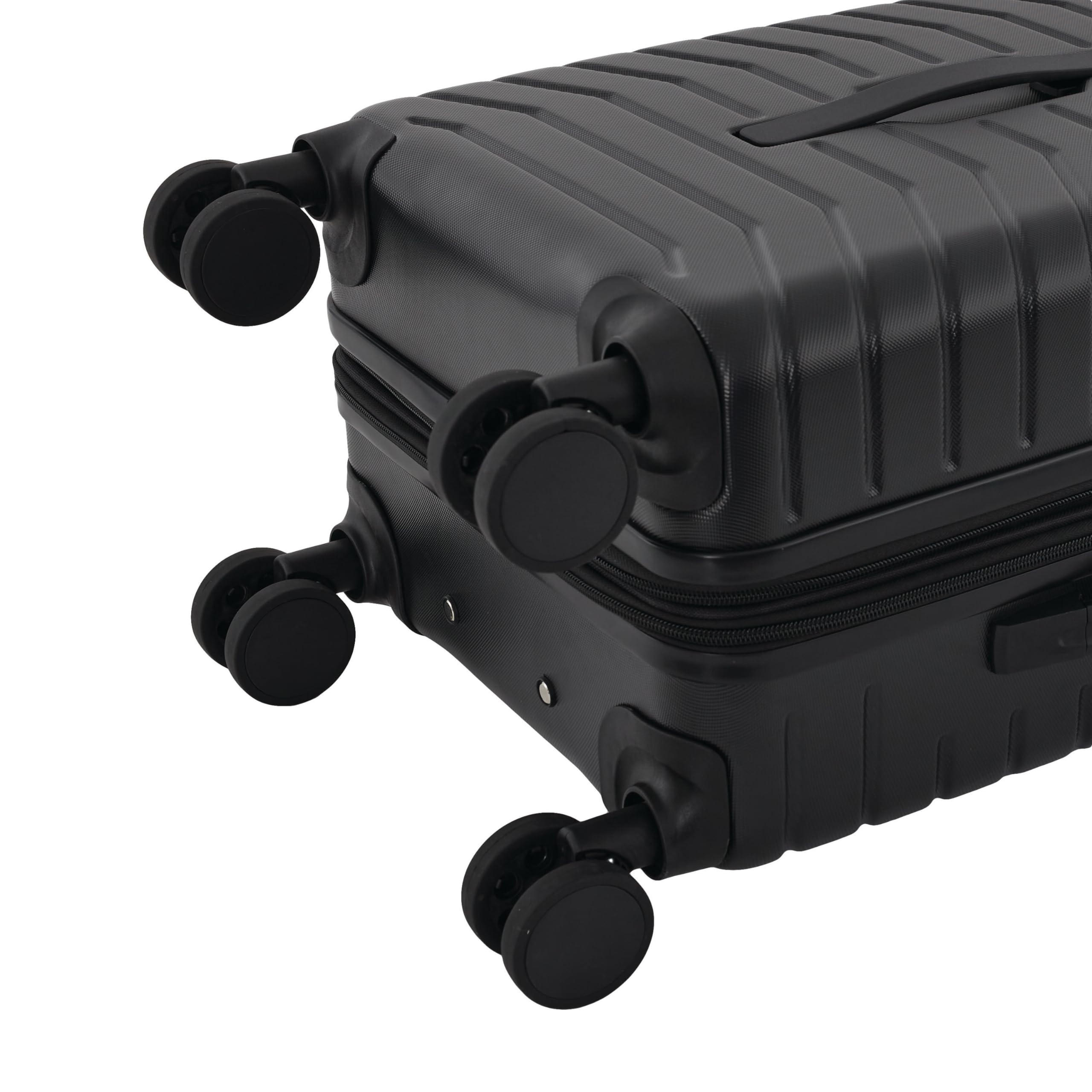 Wrangler Trunk Spinner Set - Black 2-Piece Luggage with 2 Packing Cubes | Durable Suitcase for Travel, Business Trips & Vacations | Carry-On & Check-In Compatible