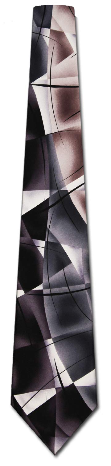 Jerry Garcia Men's Necktie - Lady With Argyle Socks Design in Gray | Stylish Formal Tie for Business, Office, Weddings & Special Occasions