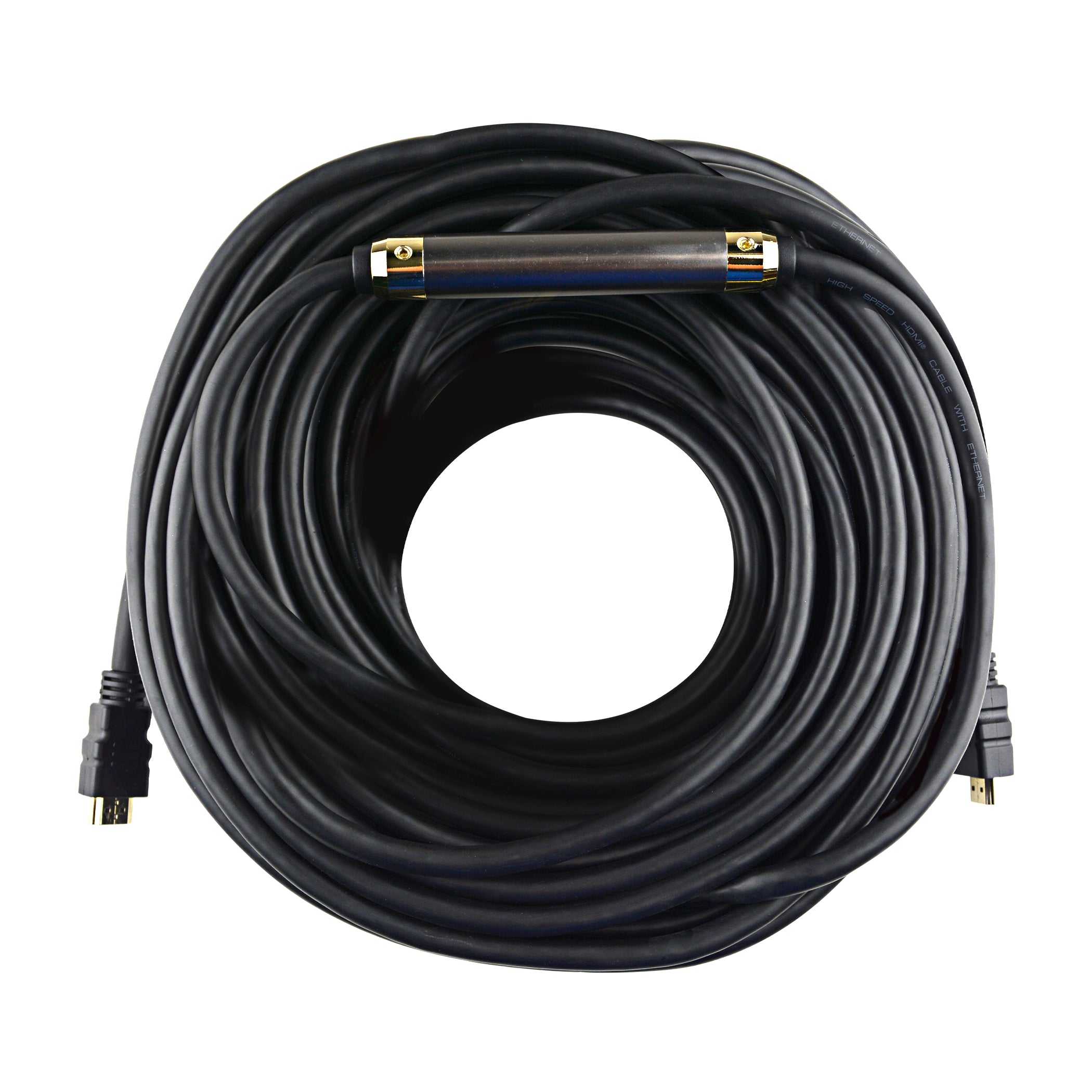 100Ft HDMI Cable with Built-in Repeater - 4K Ultra HD, 3D, HDR Support - High-Speed HDMI 2.0 Cable for Home Theater, Gaming, and Office Setup (HDM 3D14R100) - Perfect for Long-Distance AV Connections and Multi-Screen Displays
