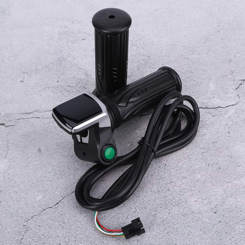 36V Electric Bike Throttle Grip with LCD Screen - 1.5m Twist Throttle Lock & Ergonomic Handle for E-Bikes & Scooters - Perfect for Commuting, Off-Road Adventures and Urban Transportation