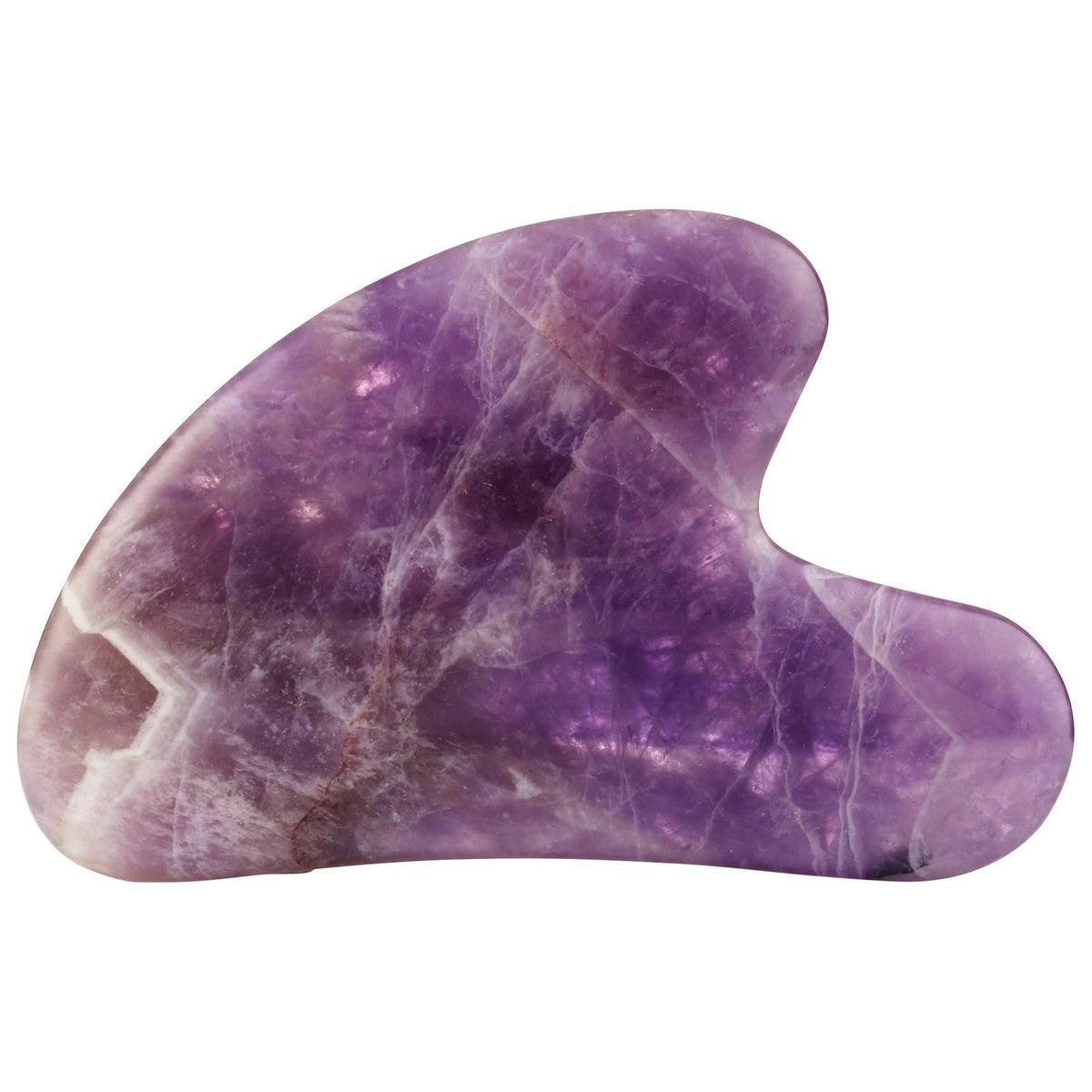 Natural Amethyst Gua Sha Facial Lifting Tool for Face Massage & Skin Care - Reduce Wrinkles & Improve Circulation | Perfect for Home Spa & Self-Care Routine