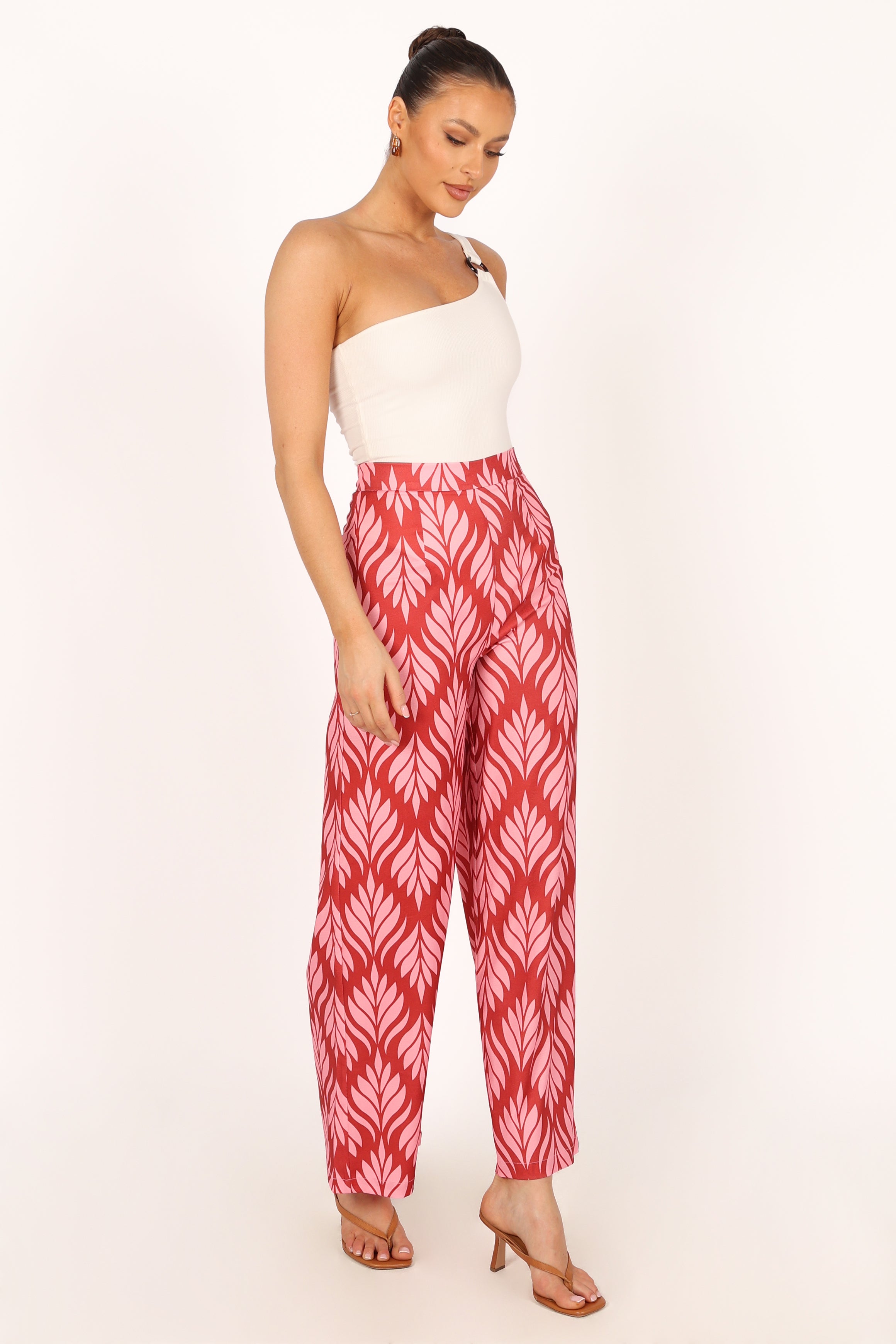 Alexa Wide Leg Pants for Women - Soft High Waisted Lounge Pants, Comfortable Stretchy Palazzo Trousers in Pink - Perfect for Yoga, Travel & Casual Wear