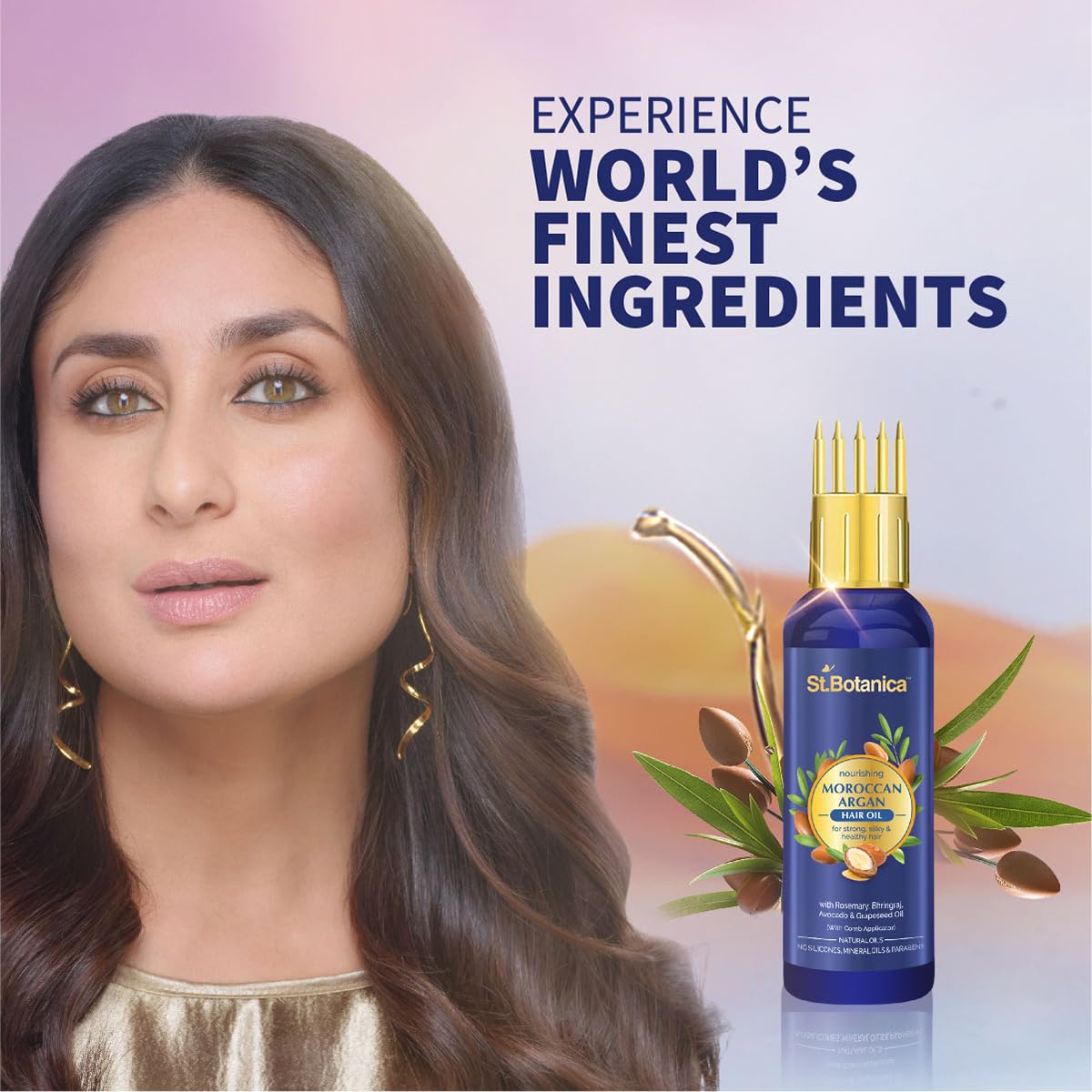 St.Botanica Moroccan Argan Hair Oil with Castor Oil, Rosemary & Olive Oil - Hair Growth Treatment for Dry, Damaged Hair | Strengthens & Nourishes | Paraben & Mineral Oil Free | Perfect for Daily Hair Care & Styling