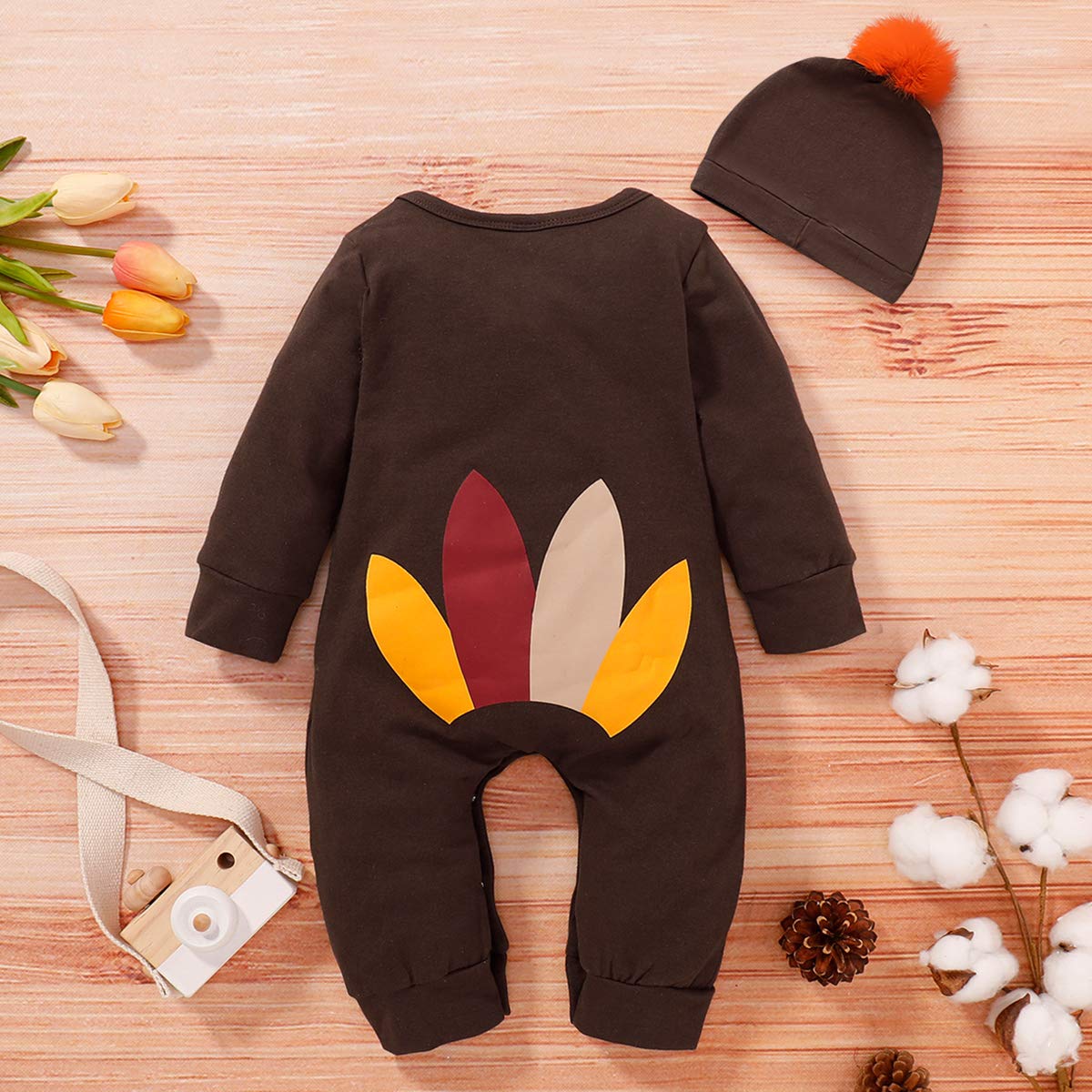 Baby Boy's First Thanksgiving Outfit - Adorable Turkey-Themed Holiday Clothes for Infants | Perfect for Family Gatherings & Photo Shoots