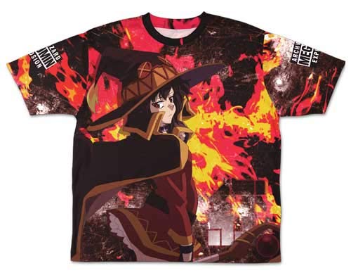 KonoSuba Legend of Crimson Megumin Anime Cosplay T-Shirt - Double Sided Graphic XL Size - Official Cospa Collection | Perfect for Anime Conventions, Cosplay Events & Casual Wear