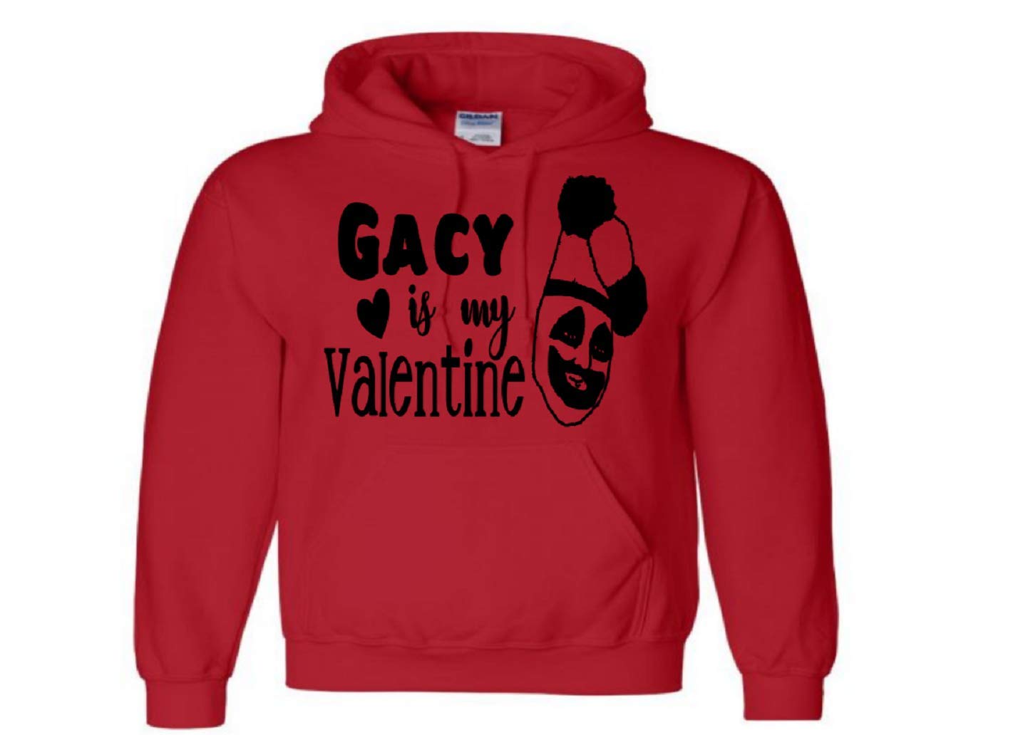 John Wayne Gacy Pogo The Clown True Crime Hoodie - Serial Killer Valentine's Day Pullover Sweatshirt | True Crime Enthusiast Gift, Horror Fan Apparel, Dark Humor Fashion