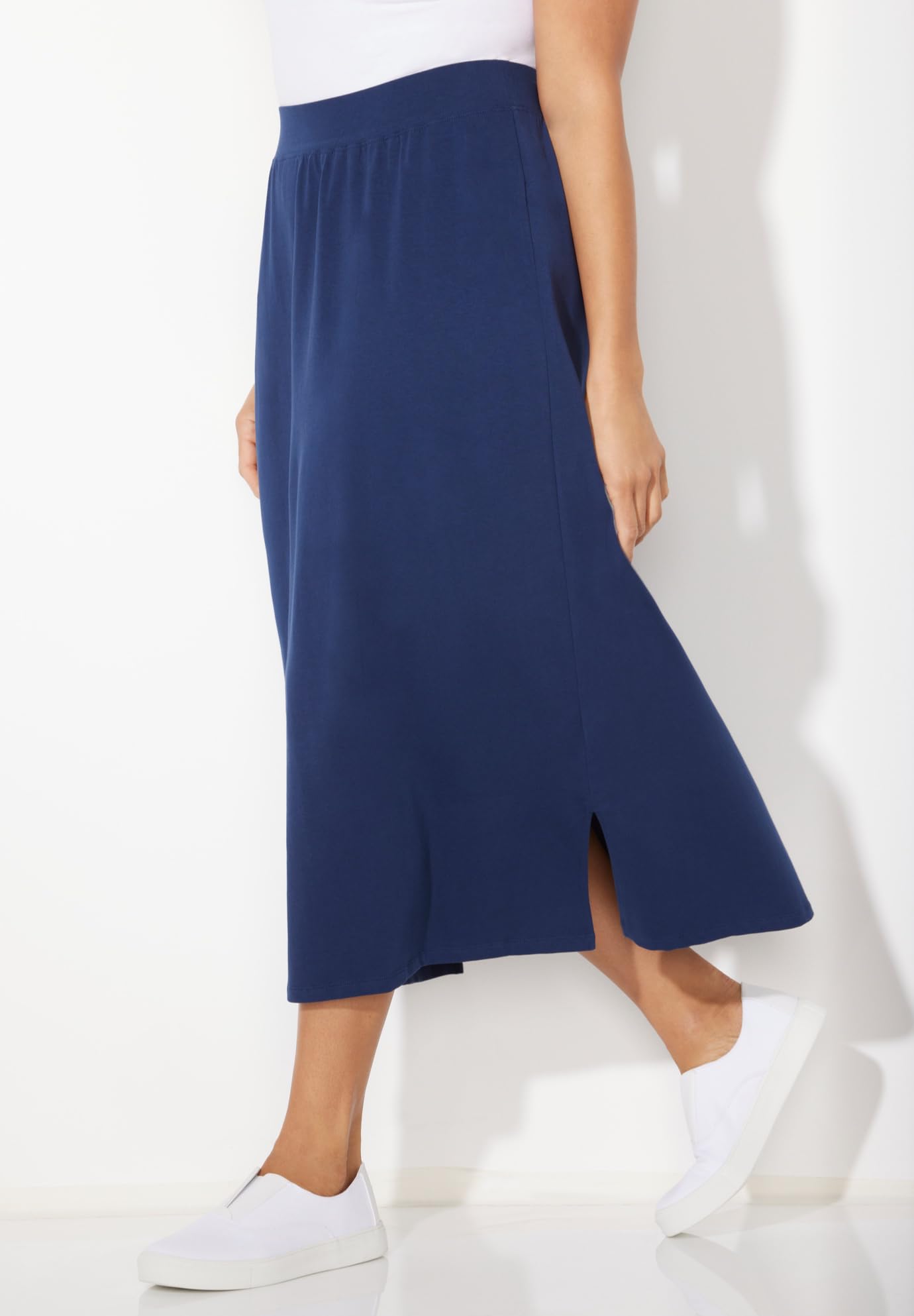 Catherines Women's Plus Size Suprema Maxi Skirt - Flowy Long Skirt for Curvy Women | Perfect for Summer, Beach, Church & Casual Outfits