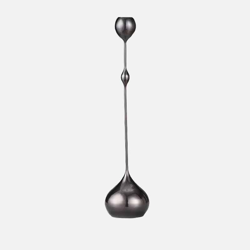 Elegant Chrome Drop Dining Candle Holder Set - Modern Table Centerpiece for Romantic Dinners, Wedding Decor & Home Ambiance Lighting