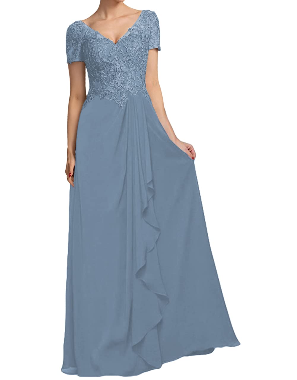 Elegant Mother of the Bride Dresses - Long Lace Evening Gowns for Wedding Guests & Special Occasions | Women's Chiffon Formal Dress for Ceremonies, Receptions & Black Tie Events