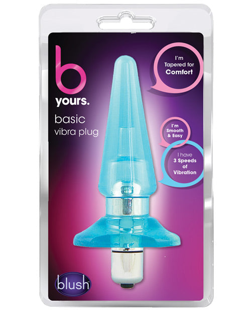 B Yours Basic Vibrating Butt Plug - Blue | Silicone Anal Toy for Pleasure & Stimulation | Perfect for Couples Play & Solo Exploration