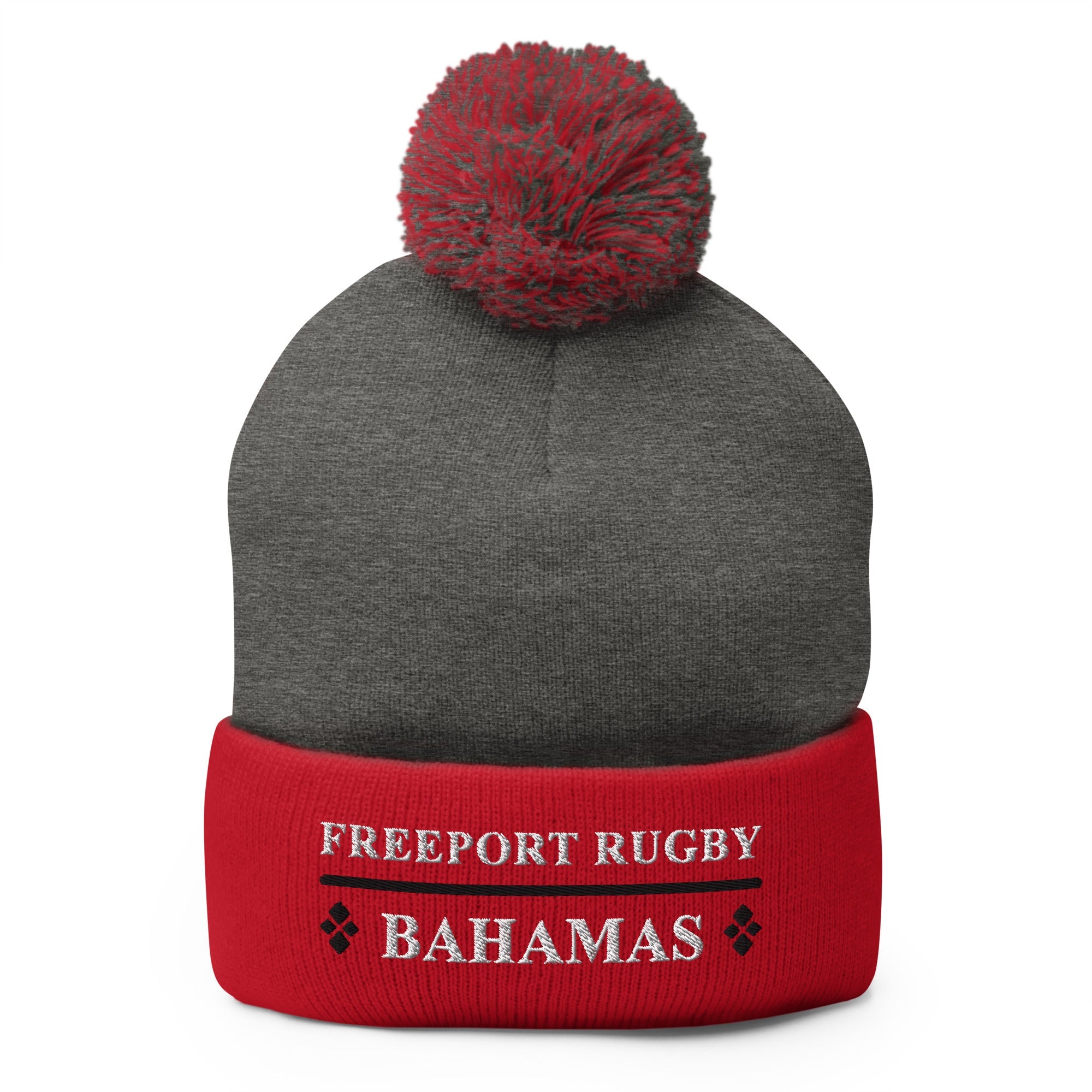 Freeport RFC Pom Beanie - Winter Knit Hat with Faux Fur Pom for Men & Women - Cozy Cold Weather Accessory for Outdoor Activities, Skiing, Snowboarding & Casual Wear
