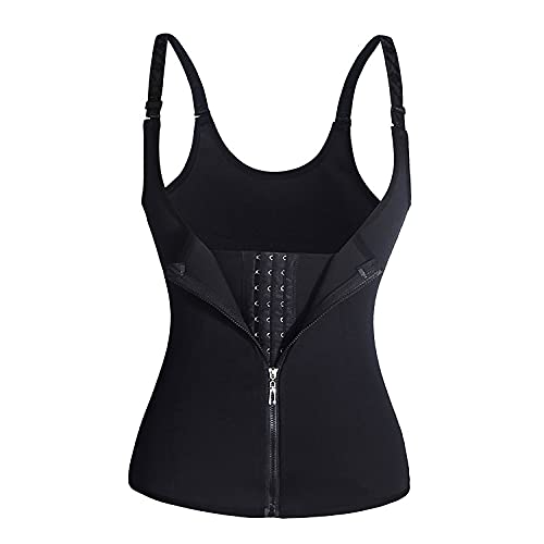 Samkes Women's Corset Waist Trainer Body Shaper Vest with Zipper - Slimming Cincher Tank Top Girdle for Tummy Control | Perfect for Workouts, Shapewear & Everyday Wear