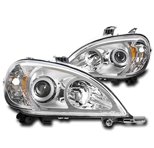 1998-2005 Mercedes ML-Class W163 Chrome Projector Headlights - High Performance Replacement Headlamps for Improved Night Driving & Off-Road Visibility