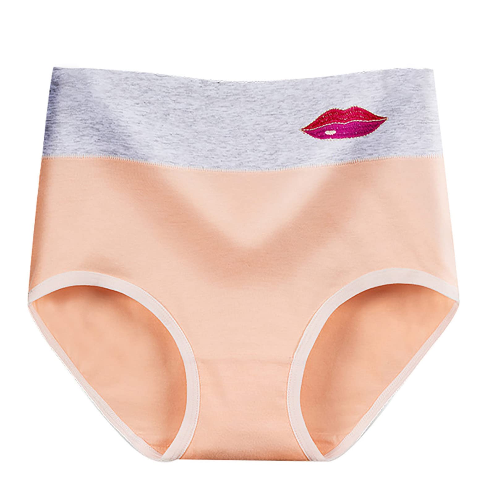 **Kingtowag Women's Patchwork Cotton Underwear - High Waist Sexy Panties for Christmas Gift (Orange, XL) - Perfect for Casual Wear, Sleep & Lingerie**