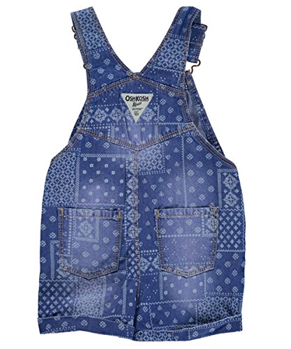 Carters Baby Girls Patchwork Handkerchief Denim Shortalls Romper - 24 Months | Adorable Outfit for Playdates, Photos & Everyday Wear
