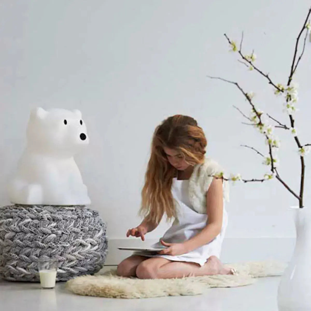 Nanuk the Polar Bear LED Night Light - Cute & Energy-Efficient Nursery Lamp for Kids' Bedroom, Baby Room Decor | Perfect for Nighttime Feeding, Bedtime Stories & Creating Soothing Ambiance