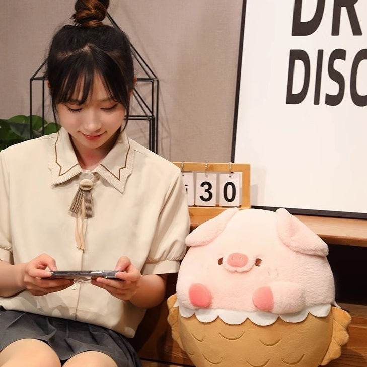 Pliggles: Adorable Kawaii Piggy Plush Toy - Perfect for Cuddling, Gifts & Kids Room Decor