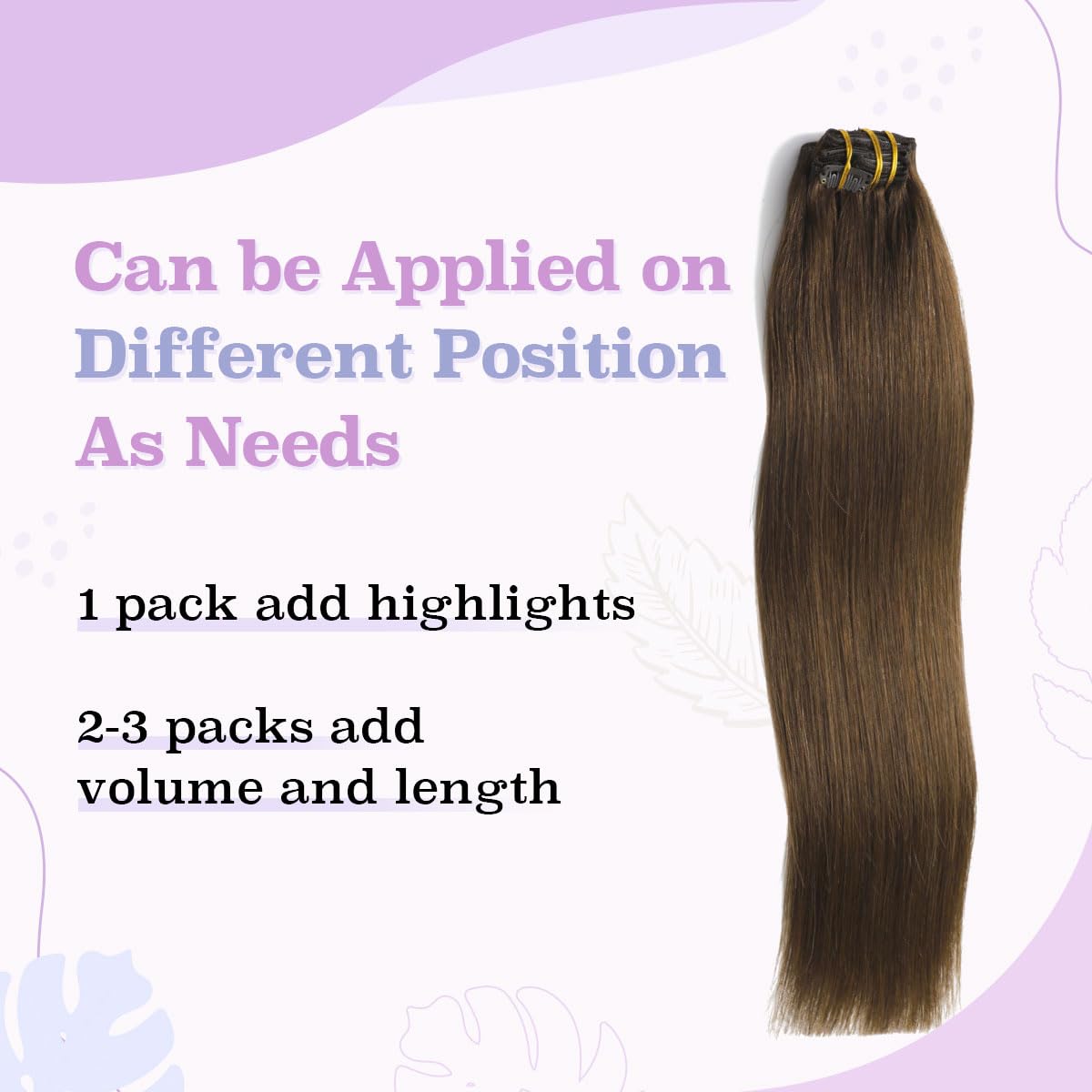 Clip in Hair Extensions 20 Inch Real Human Hair - Medium Brown (#4) 120g 6pcs, Straight & Soft for Full Head Volume | Perfect for Daily Styling, Parties & Special Occasions