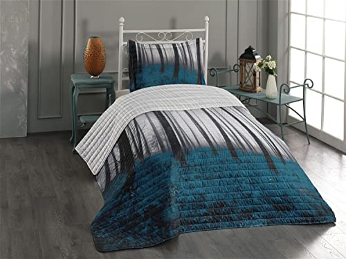Grey Dark Turquoise Blue