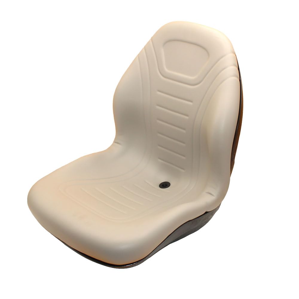 RAParts High Back Gray Bucket Seat - Universal Fit for Most Riding Lawn Mowers & Tractors - Comfortable Ergonomic Design for Long Mowing Sessions, Landscaping & Yard Work