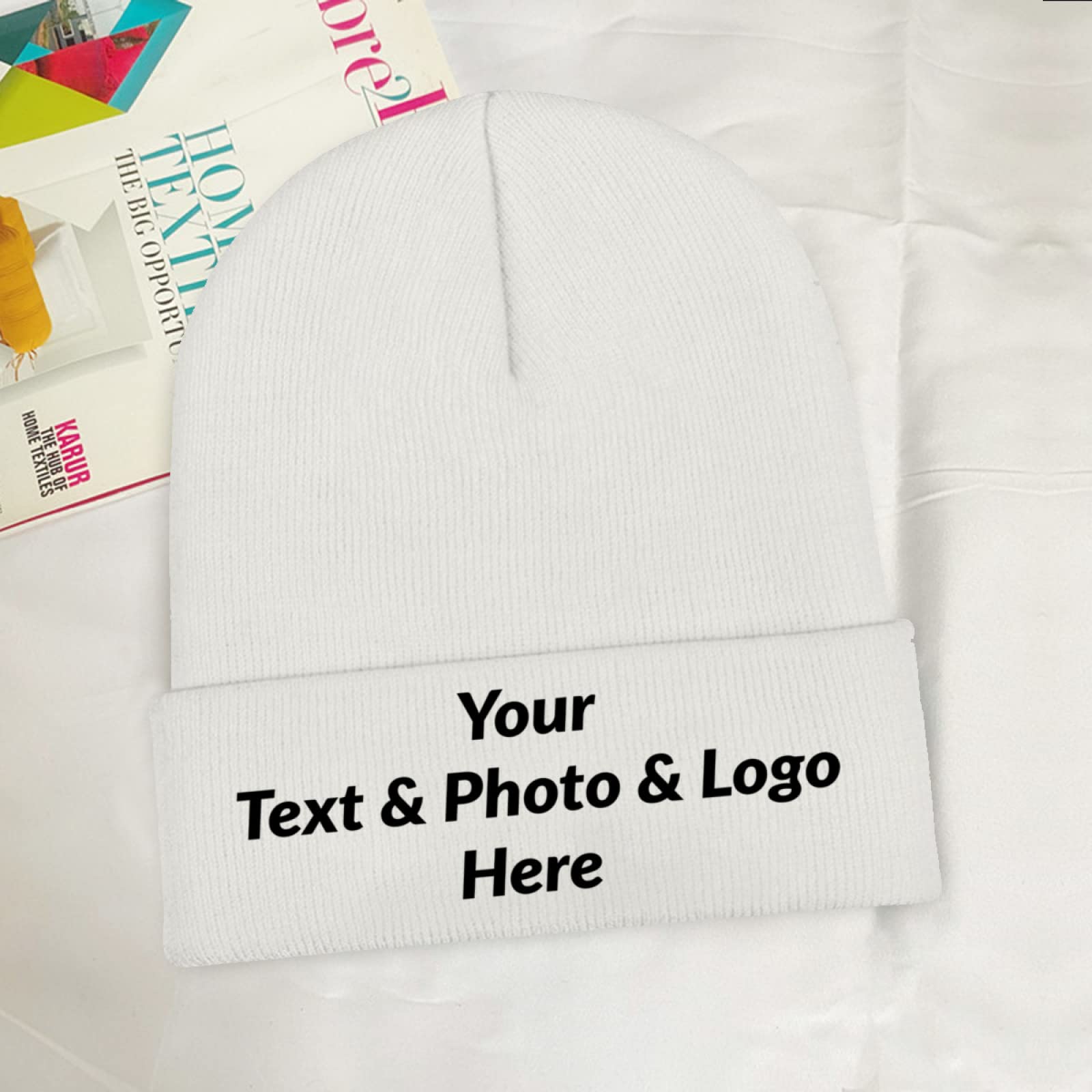 Custom Beanie Hats - Personalized with Text, Photo & Logo - Unisex Winter Knit Caps for Men & Women - Perfect for Gifts, Sports Teams & Outdoor Activities