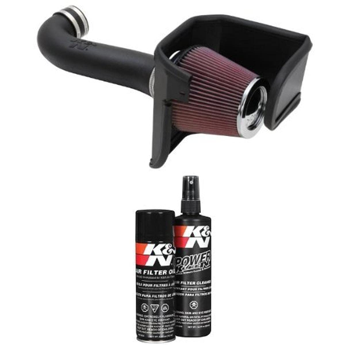 K&N 57-1542 FIPK High Performance Air Intake System with Washable Filter & Maintenance Kit - Upgrade Your Car's Engine Power & Fuel Efficiency for Street Racing & Off-Road Adventures