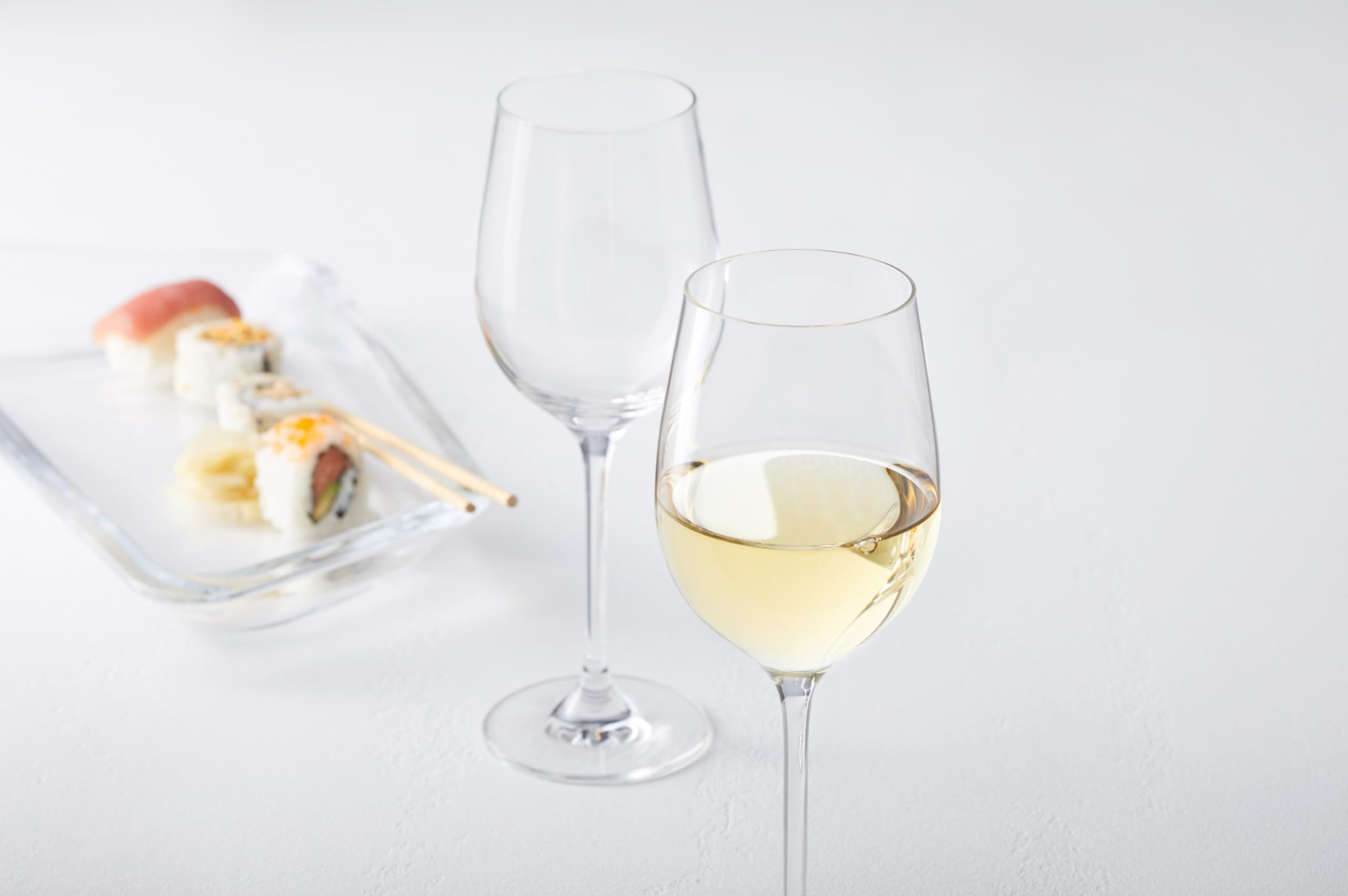 Premium 6-Piece Ciao White Wine Glass Set - Elegant Crystal Stemware for Chardonnay, Sauvignon Blanc & Riesling - Perfect for Dinner Parties, Weddings & Romantic Date Nights