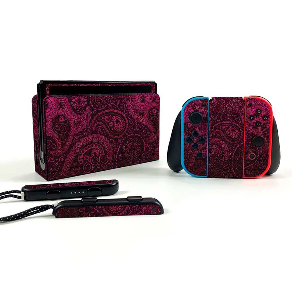 MightySkins Vinyl Decal Wrap Cover for Nintendo Switch OLED - Paisley Design | Protective & Durable Skin | Easy to Apply & Remove | Made in USA | Perfect for Gaming, Travel & Personalization