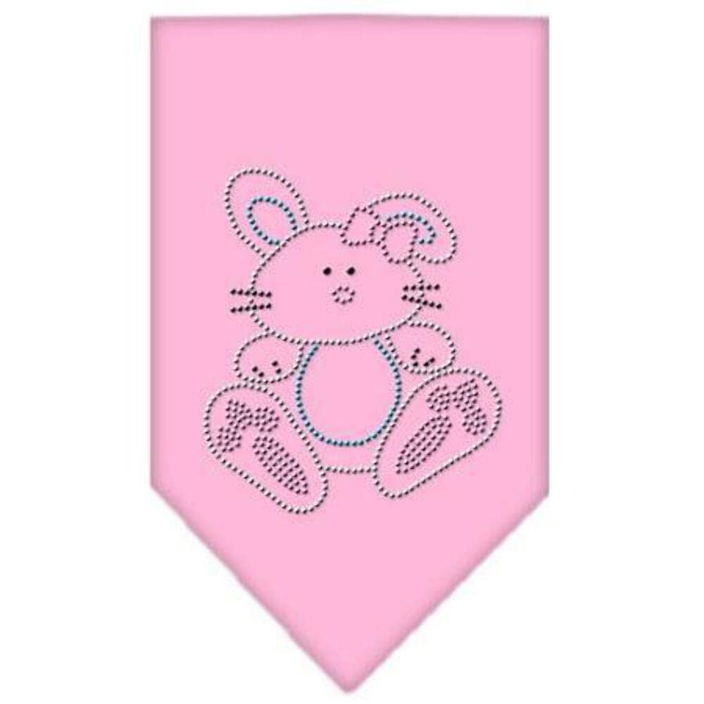 Sparkling Rhinestone Pet Bandana for Dogs - Purple Bunny Design, Small Size | Perfect for Easter, Pet Parties & Photo Shoots
