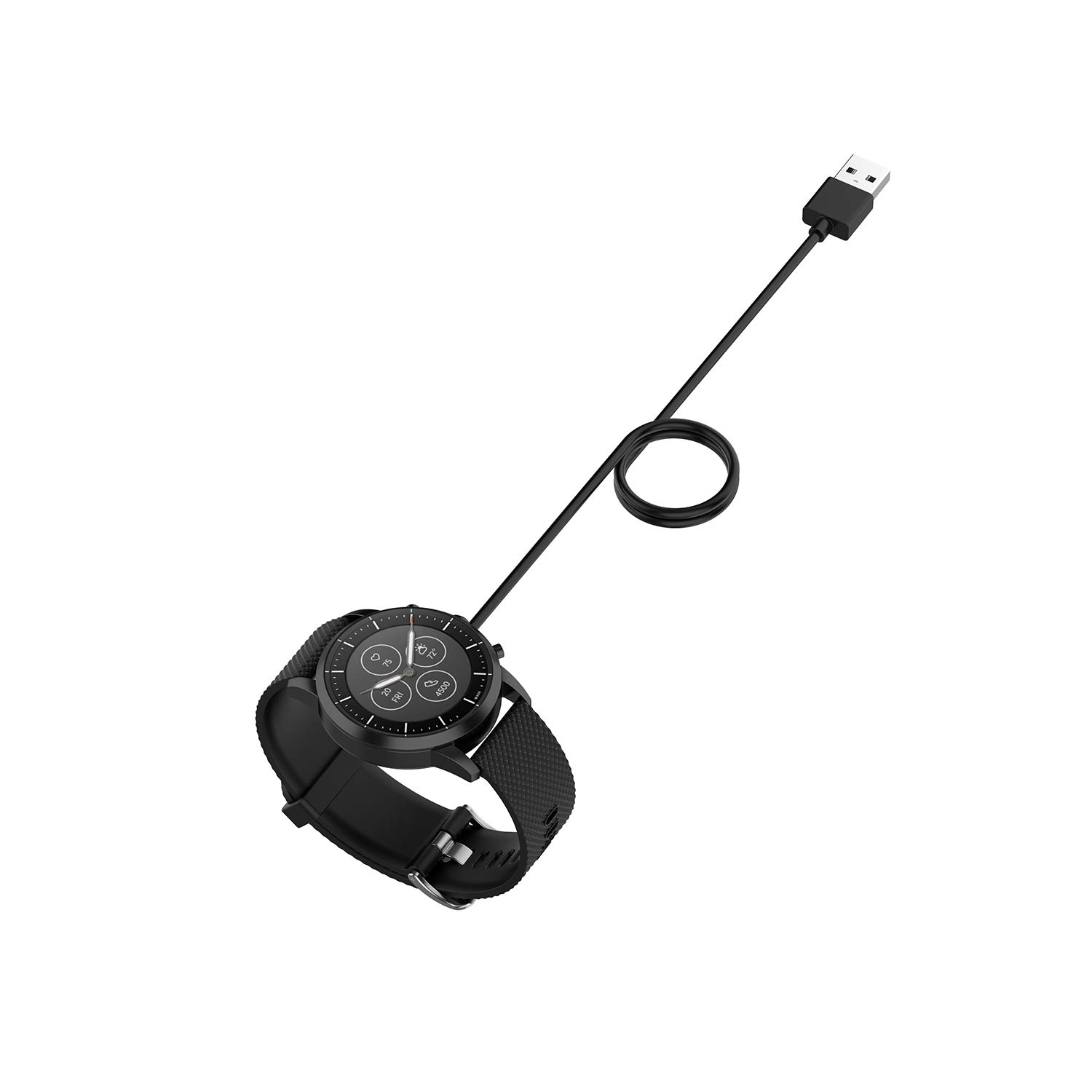 Fossil Hybrid HR Smartwatch Charger Cable - Replacement Charger for Hybrid HR Smart Watch (Black) | Perfect for Home, Office & Travel Charging