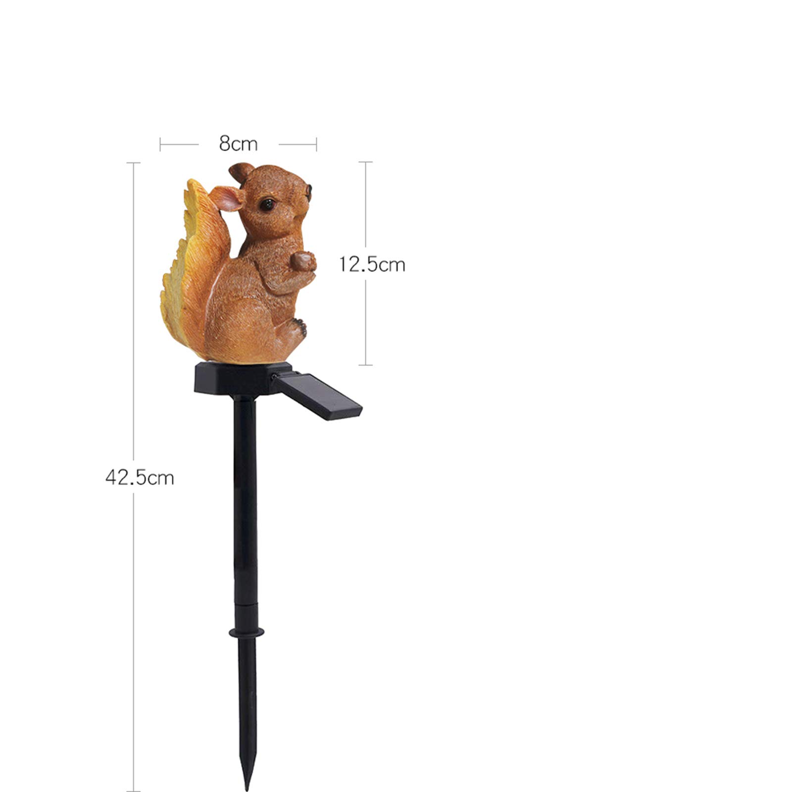 Solar Powered LED Squirrel Garden Lights - Animal Shaped Outdoor Stake Lighting for Walkway, Yard, Lawn & Street Decor | Weatherproof Landscape Lighting for Patio, Pathway & Garden Decorations