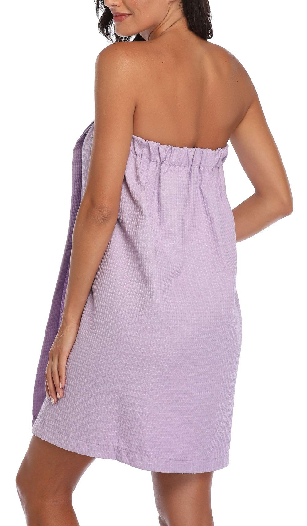 SunshineMall Women's Lightweight Waffle Spa Bathrobe - Quick Dry Shower Wrap with Adjustable Belt for Bath, Pool & Beach Cover Up | Soft Terry Robe for Lounge, Spa & After Shower