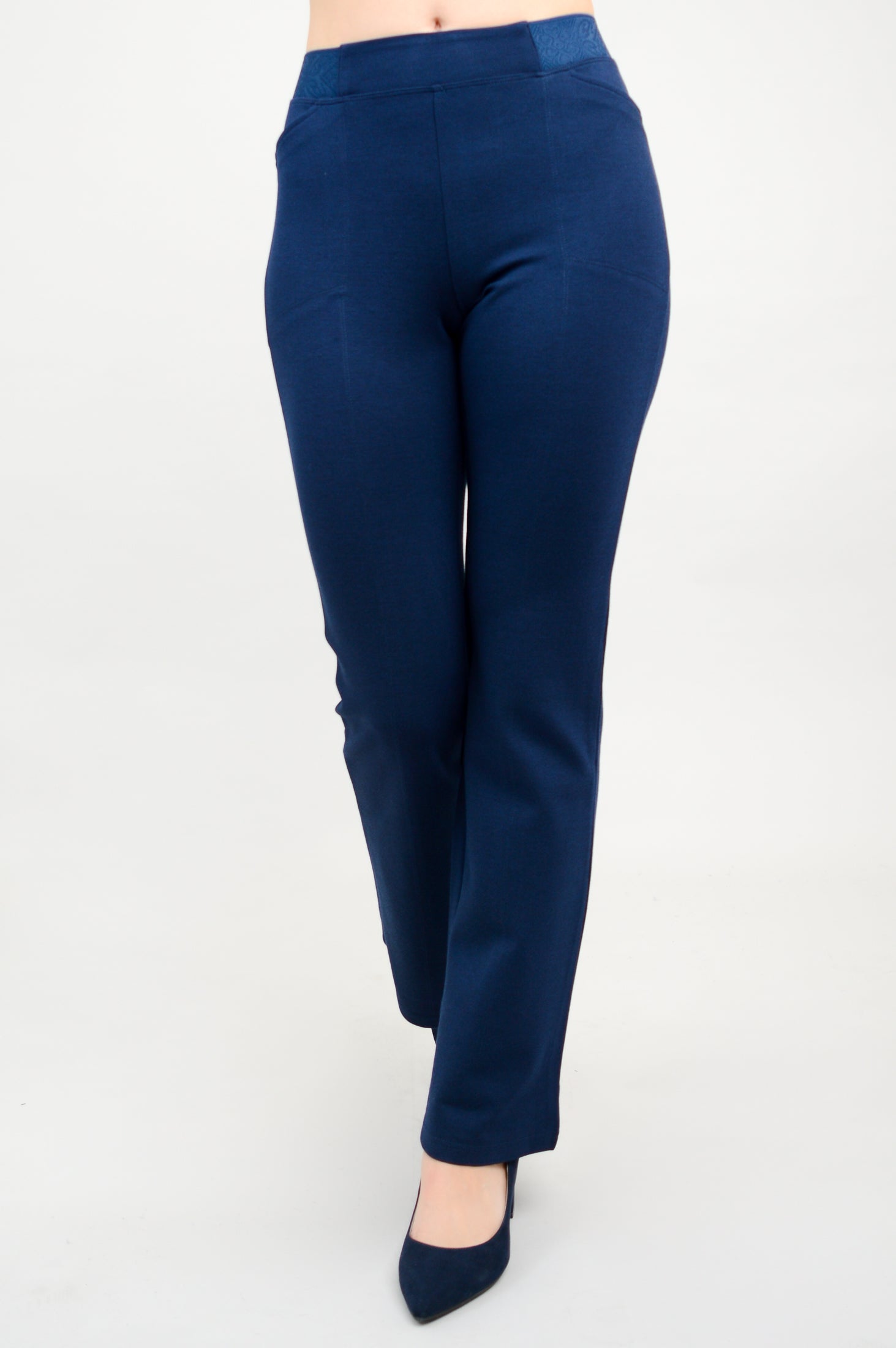 Women's Daya Petite Pants - Soft Modal Fabric, Indigo Blue - Perfect for Casual Wear, Office & Travel